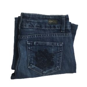 Paige Hidden Hills High Rise Dark Wash Denim Jeans Size 28